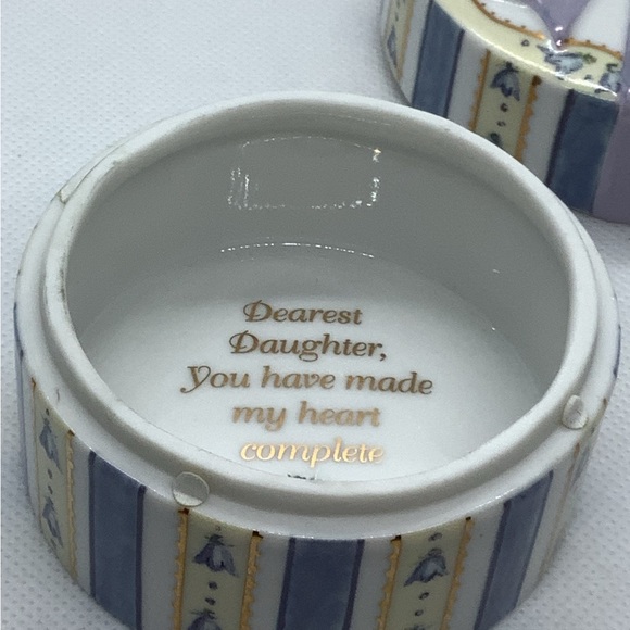 Ardleigh Elliott Dearest Daughter Heirloom Porcelain Music Box Trinket Vintage - Picture 2 of 6